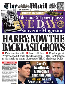 Cover of The Mail on Sunday