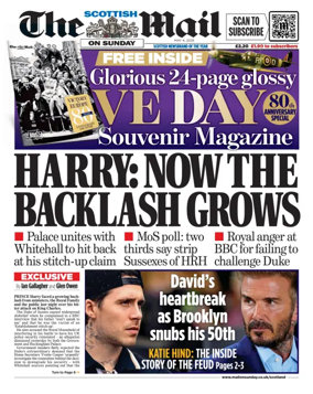 Cover of The Scottish Mail on Sunday