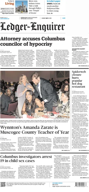 Cover of Ledger-Enquirer (Sunday)