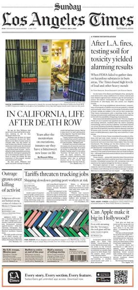Cover of Los Angeles Times (Sunday)