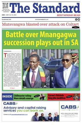 Cover of The Standard (Zimbabwe)