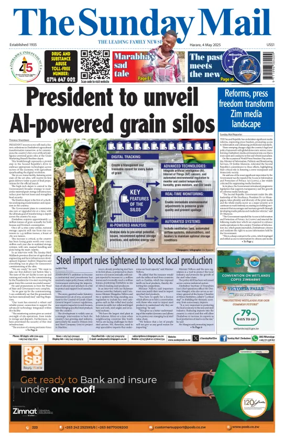 Cover of The Sunday Mail (Zimbabwe)