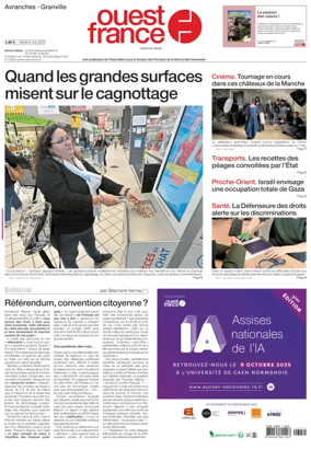 Cover of Ouest France (Avranches)