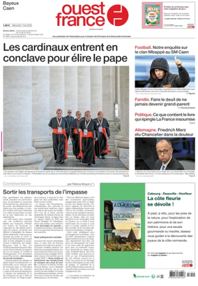 Cover of Ouest France (Bayeux / Caen)