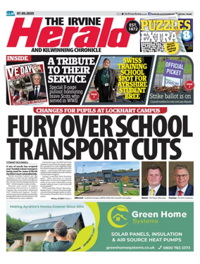 Cover of The Irvine Herald and Kilwinning Chronicle