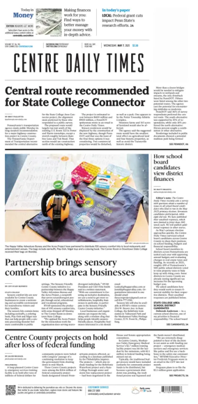 Cover of Centre Daily Times