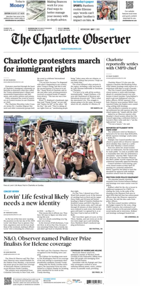 Cover of The Charlotte Observer