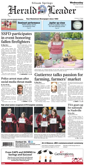 Cover of Siloam Springs Herald Leader