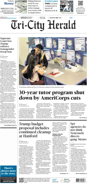 Cover of Tri-City Herald