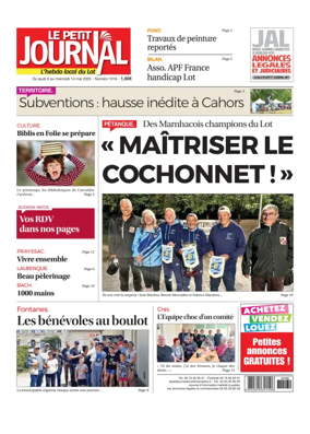 Cover of Le Petit Journal - L'hebdo local du Lot