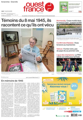 Cover of Ouest France (Avranches)