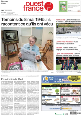 Cover of Ouest France (Bayeux / Caen)