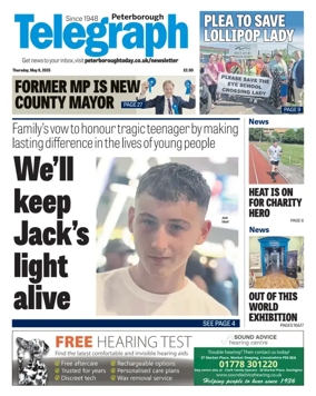 Cover of The Peterborough Evening Telegraph