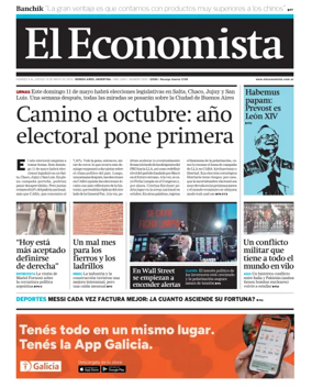 Cover of El Economista (Argentina)