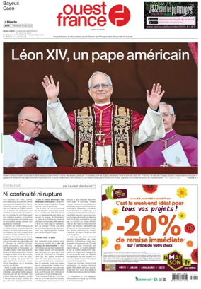 Cover of Ouest France (Bayeux / Caen)