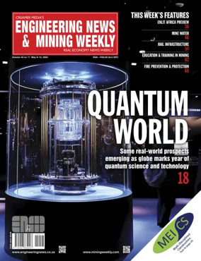 Cover of Engineering News and Mining Weekly