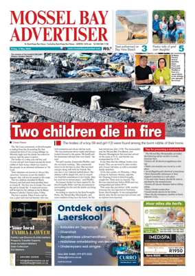 Cover of Mossel Bay Advertiser