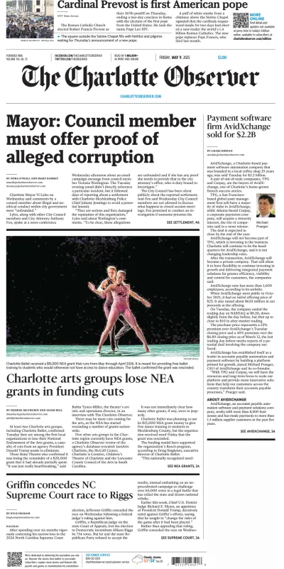 Cover of The Charlotte Observer