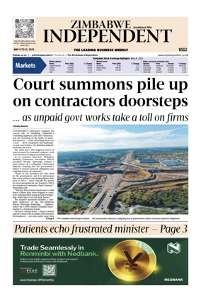 Cover of The Zimbabwe Independent