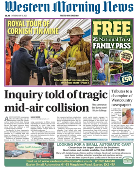 Cover of Western Morning News (Saturday)