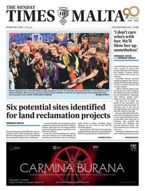 Cover of The Sunday Times of Malta