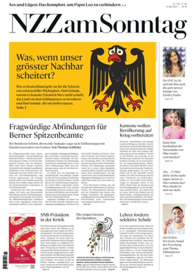 Cover of Neue Zurcher Zeitung Sunday