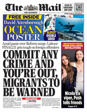Cover of The Mail on Sunday