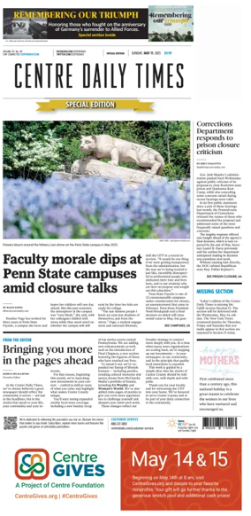 Cover of Centre Daily Times (Sunday)