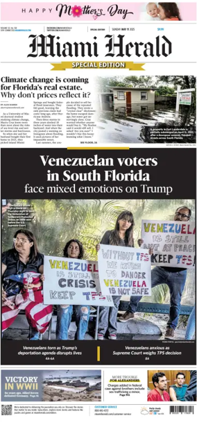Cover of Miami Herald (Sunday)