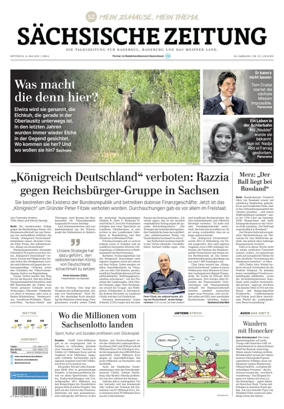 Cover of Sächsische Zeitung  (Dresdner Meißner Land)
