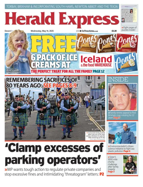 Cover of Herald Express (Torbay, Brixham & South Hams Edition)