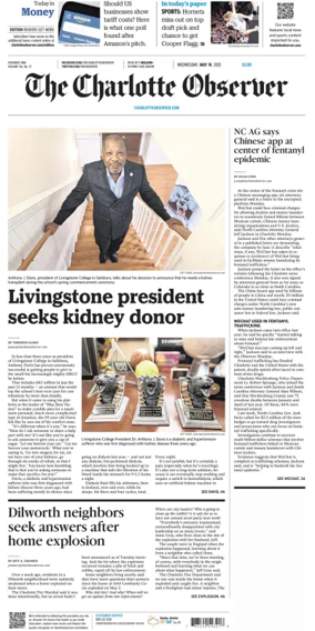 Cover of The Charlotte Observer