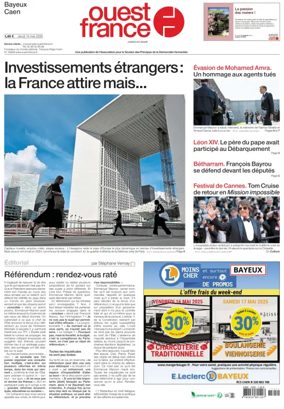 Cover of Ouest France (Bayeux / Caen)