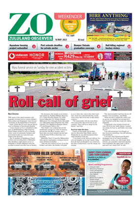 Cover of Zululand Observer - Weekender