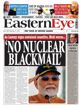 Cover of Eastern Eye (UK)