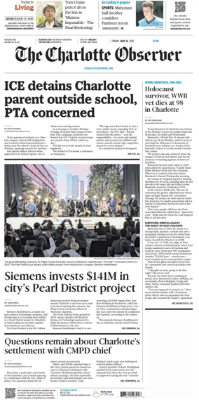 Cover of The Charlotte Observer