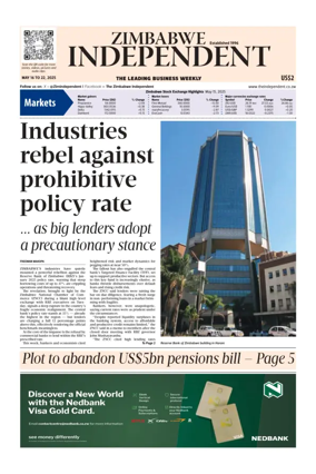 Cover of The Zimbabwe Independent