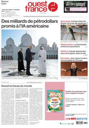 Cover of Ouest France (Bayeux / Caen)