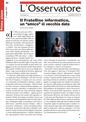 Cover of L'Osservatore