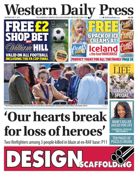 Cover of Western Daily Press (Saturday)