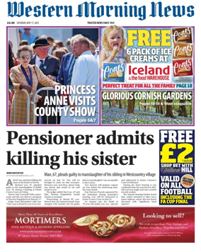 Cover of Western Morning News (Saturday)