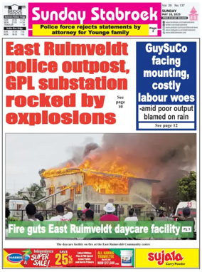 Cover of Stabroek News Sunday