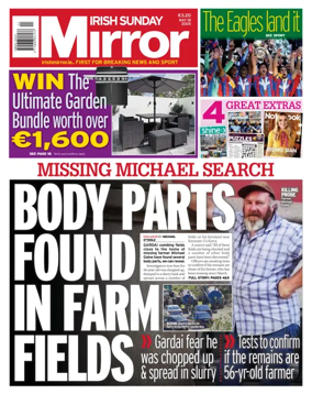 Cover of Irish Sunday Mirror