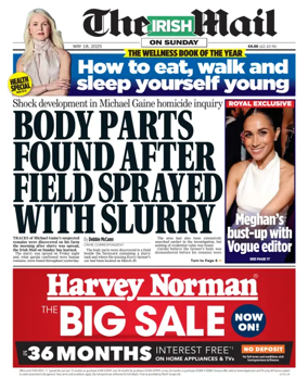 Cover of The Irish Mail on Sunday