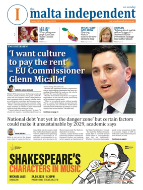 Cover of The Malta Independent on Sunday