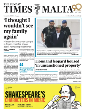 Cover of The Sunday Times of Malta