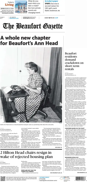 Cover of Beaufort Gazette (Sunday)