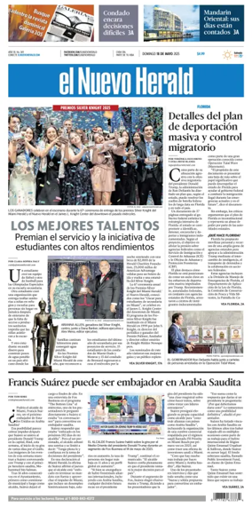 Cover of El Nuevo Herald (Sunday)