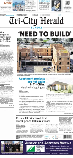 Cover of Tri-City Herald (Sunday)