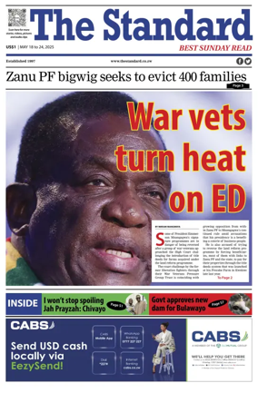 Cover of The Standard (Zimbabwe)